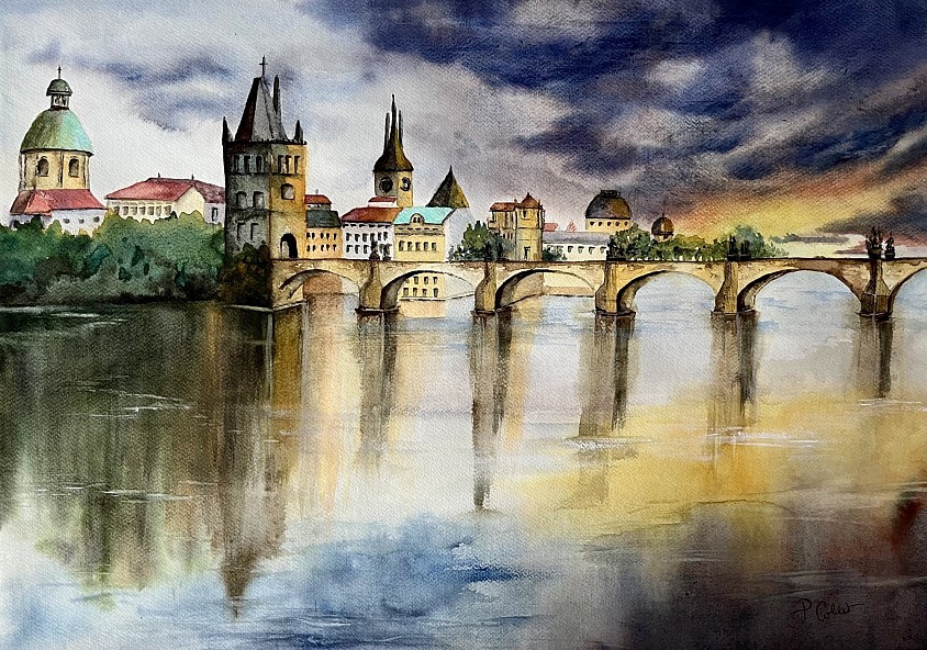 Coucher de soleil sur le pont